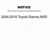 Kugel Rear Wheel Bearing Hub Assembly For 2004-2010 Toyota Sienna AWD 70-512281